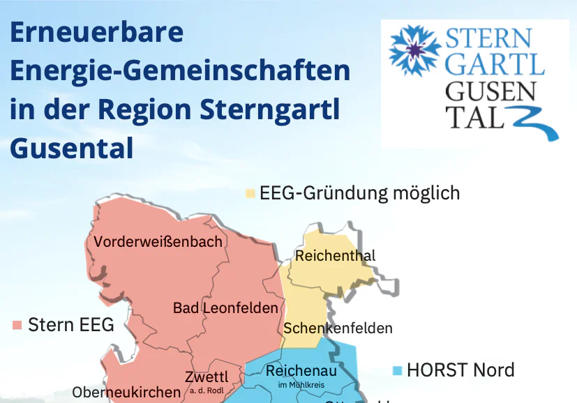Erneuerbare Energie-Gemeinschaften in der Region Sterngartl Gusental