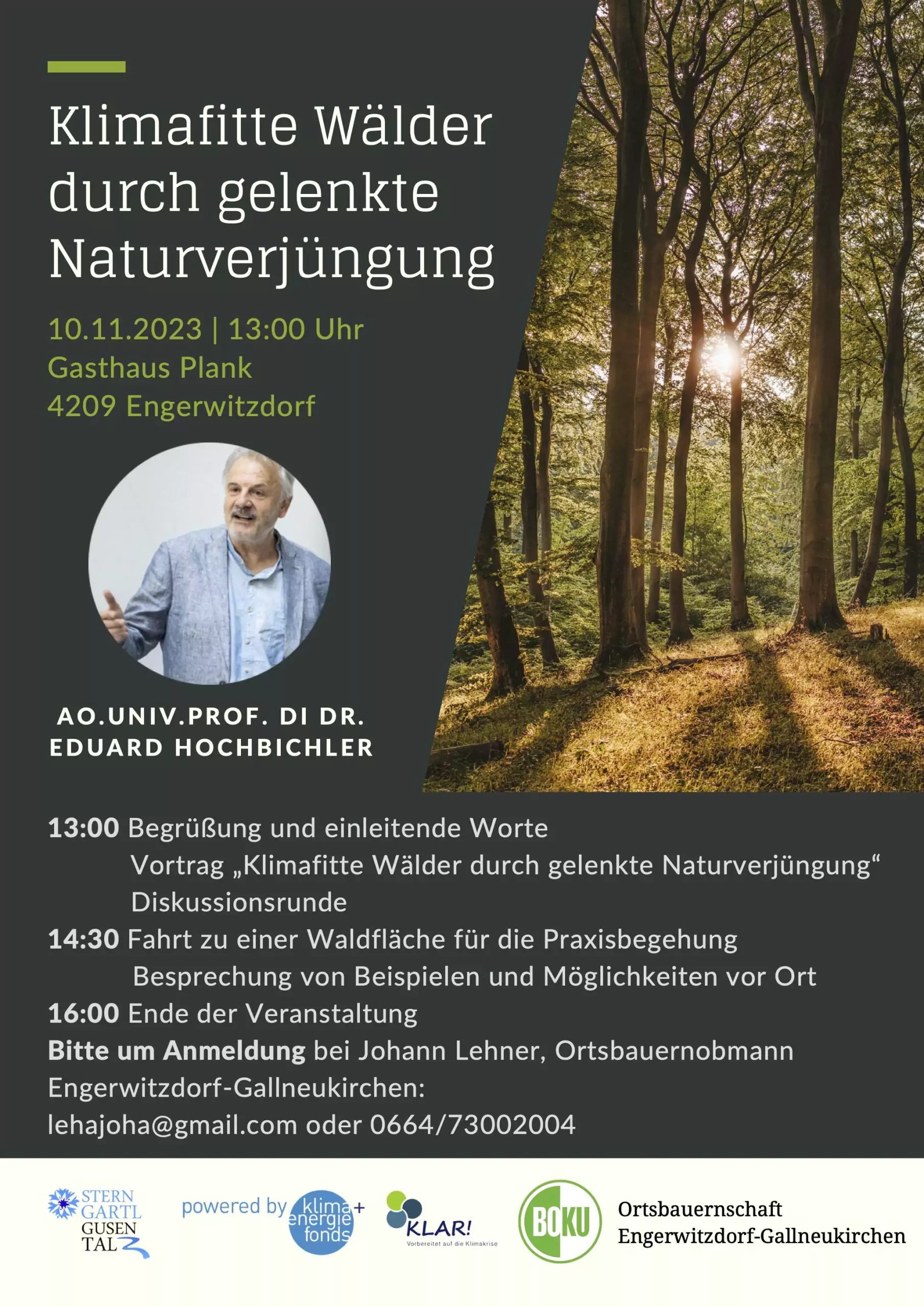 Einladung Klimafitte Wälder durch gelenkte Naturverjüngung in Engerwitzdorf