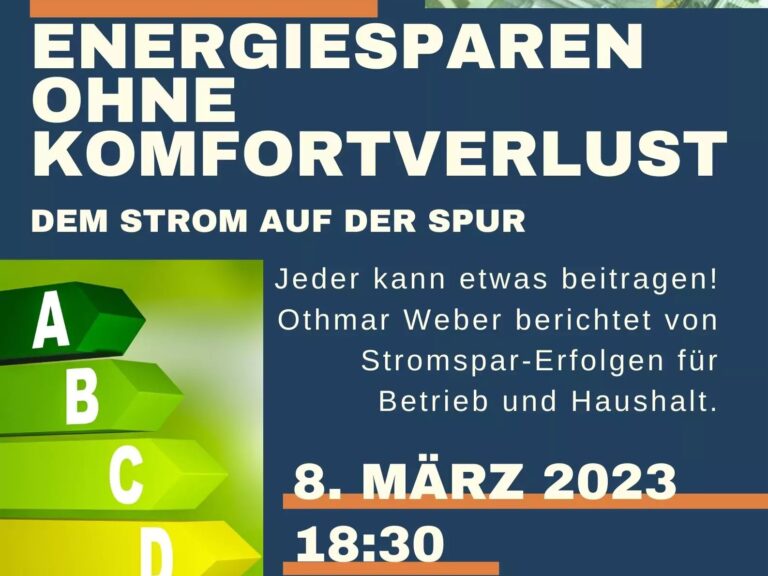 Info- und Diskussionsabend "Energiesparen ohne Komfortverlust - Dem Strom auf der Spur" in Oberneukirchen