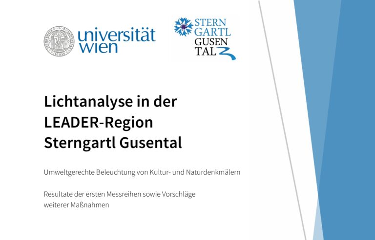 Lichtanalyse in der LEADER-Region Sterngartl Gusental