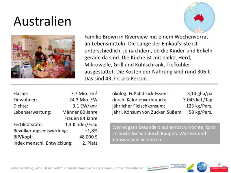 Australien - Ausstellung „Was is(s)t die Welt?“