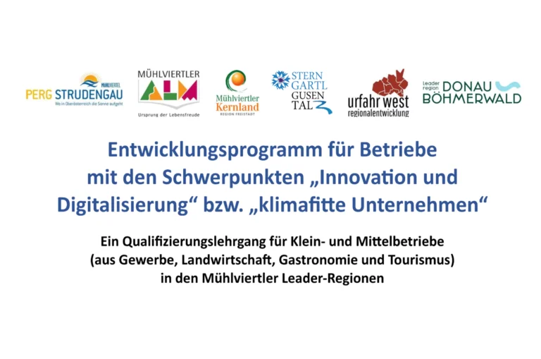 Entwicklungsprogramm für Betriebe mit den Schwerpunkten „Innovation und Digitalisierung“ bzw. „klimafitte Unternehmen“