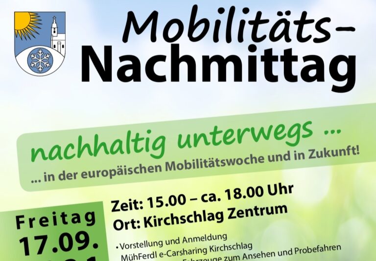 Mobilitätsnachmittag in Kirchschlag