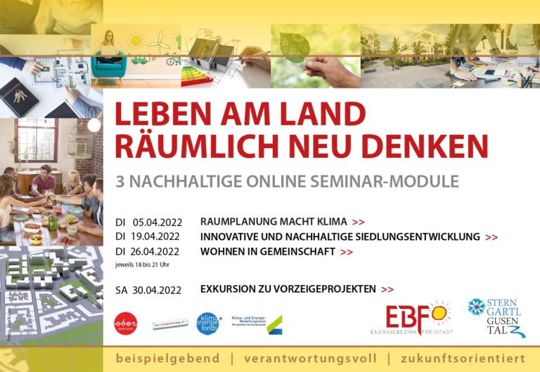 Einladung Online Seminar "Leben am Land räumlich neu denken"