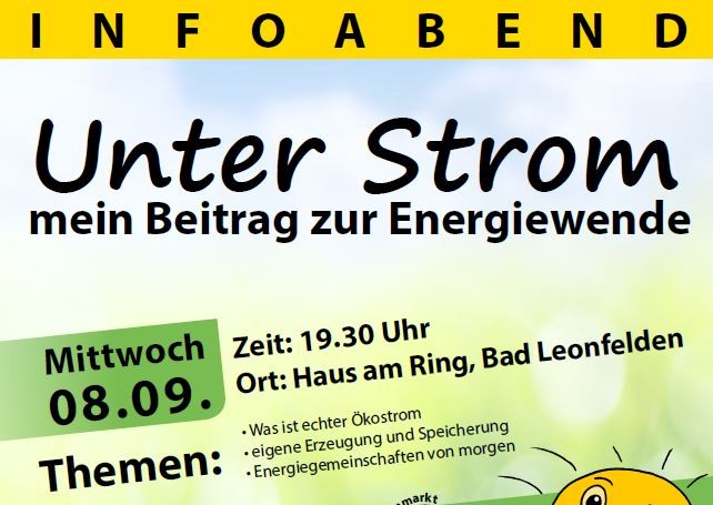 Infoabend Unter Strom - mein Beitrag zur Energiewende