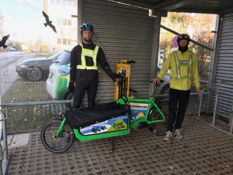 Winterradeln Simon und Andi