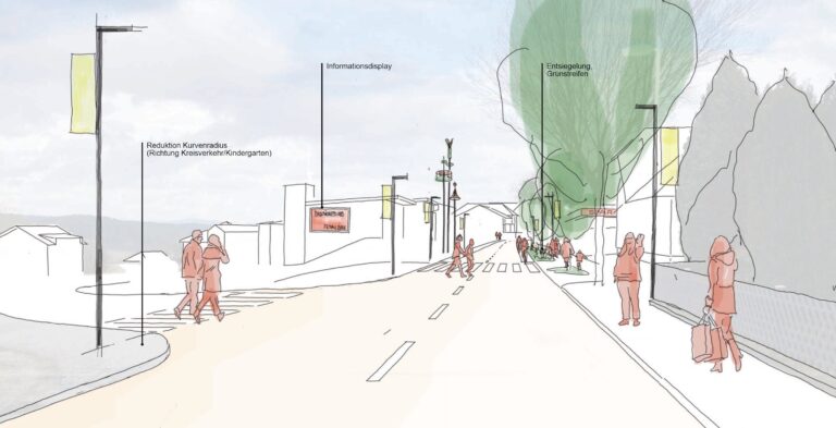 Skizze Ortseingang Altenberg