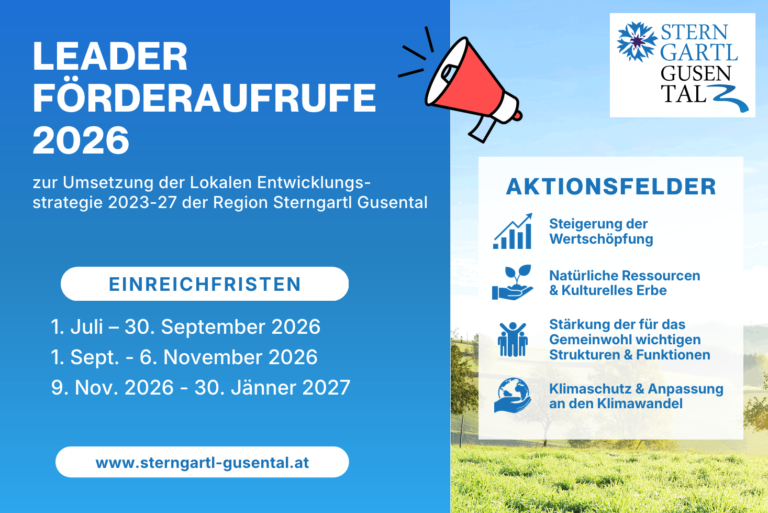 LEADER-Förderaufrufe: Gemeinsam unsere Region gestalten